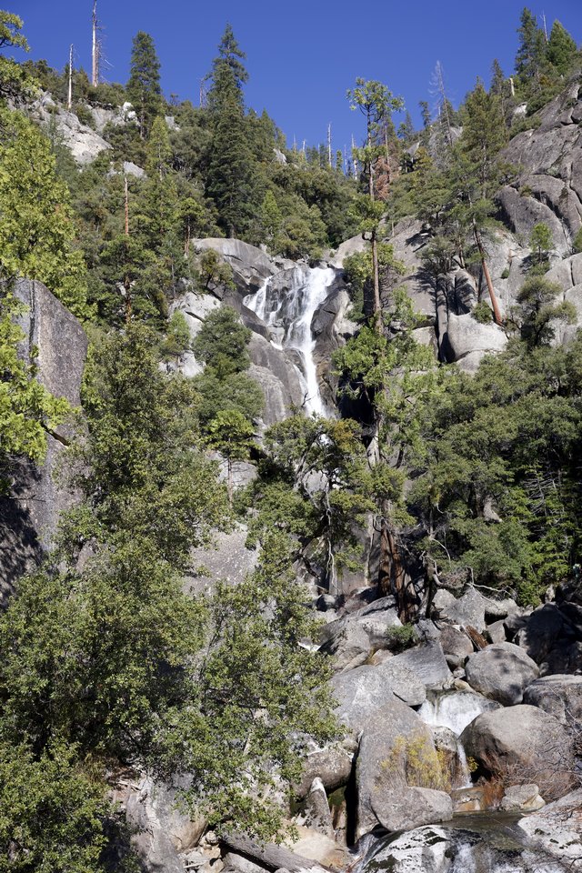 Cascade Falls Through Rocky Sierra Nevada Forest