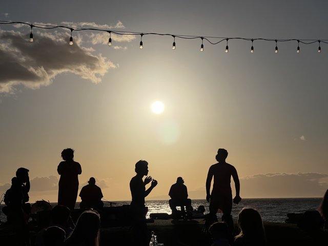 Sunset Silhouettes on Wailea Beach