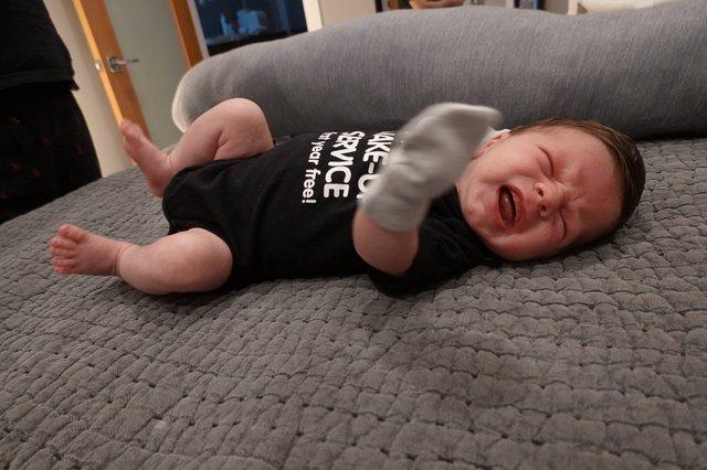 Baby Wesley's Adorable Crying Moment