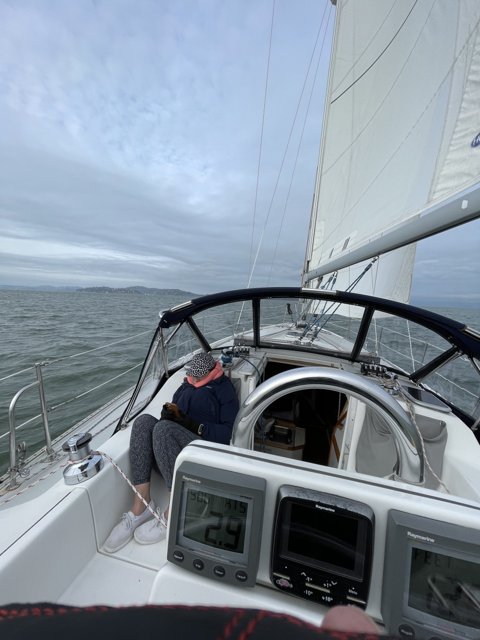 Sailing the Bay with friends