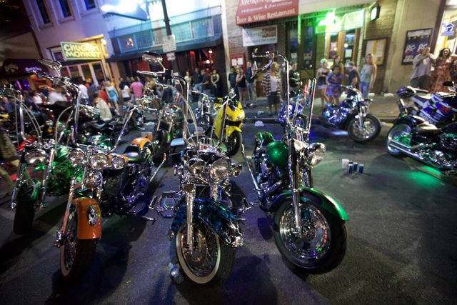 Bikes Lined Up in Austin