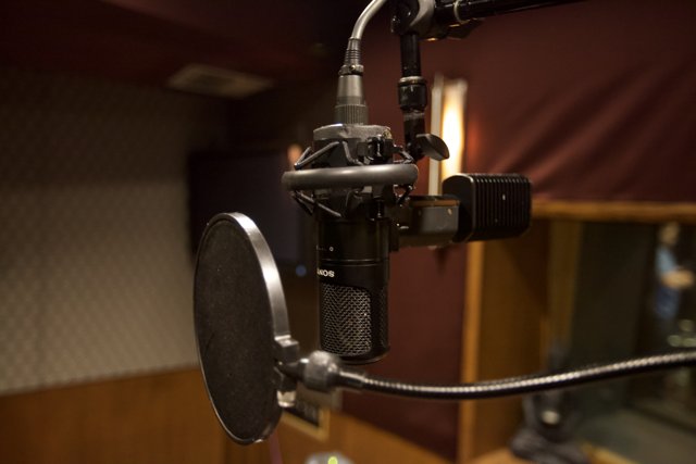 Captivating Sounds: A Microphone in the Recording Studio