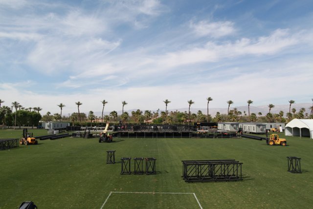 Stage Sets in the Grass Field