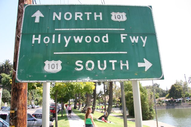 North Hollywood Freeway Ahead