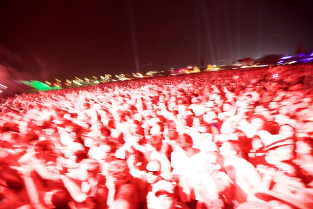 Red lit chaos at Coachella