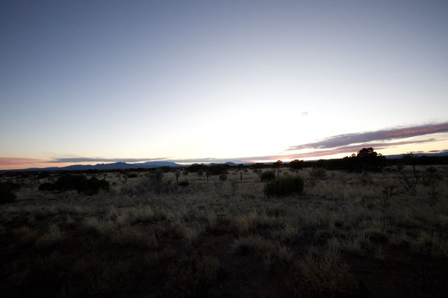 Desert Twilight Over Southwestern Landscape at Dusk