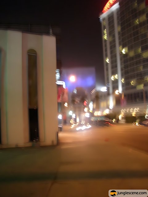 Blurred metropolis night