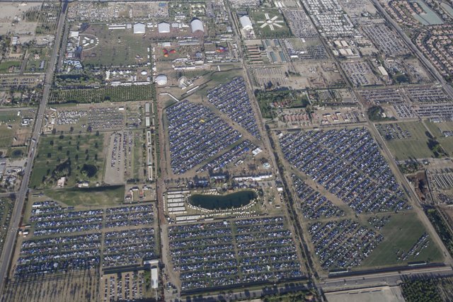 A Bird's Eye View of the Coachella Parking Lot