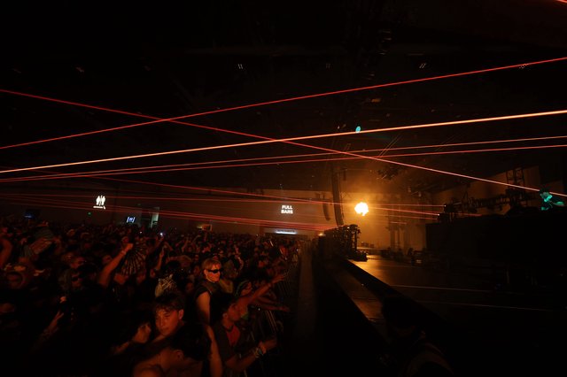 Red Laser Light Show at Wobbleland 2026 Concert