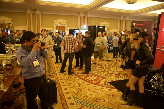 Crowd Gathers for Defcon Event