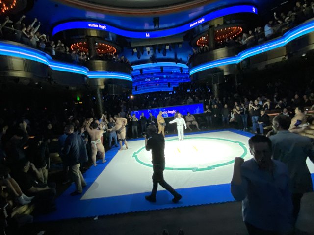 Wrestling Match Draws Excited Crowd at Caesars Palace
