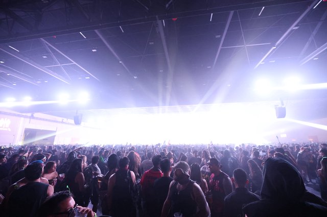 Massive Crowd Surges Under Blinding Lasers at Wobbleland