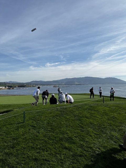 Golfers Enjoying a Beautiful Day at Pebble Beach