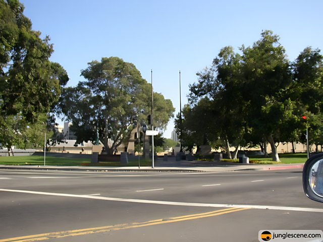 Urban Intersection with Park View