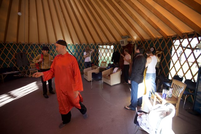 The Orange Robed Man in the Yurt