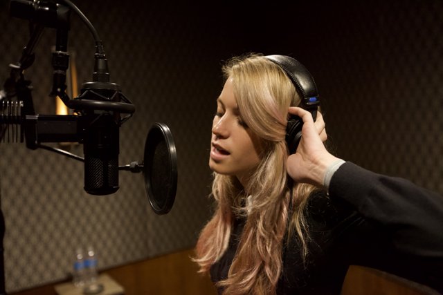 Anabel Englund Recording in the Studio