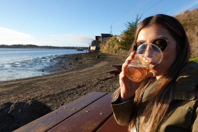 Seaside Beer Moment with Ocean Views