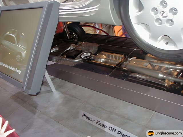 High-Tech Car Engine Display
