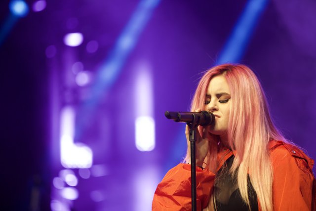 Pink-haired Singer in the Spotlight