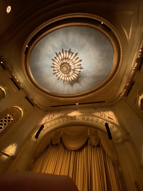 The Glittering Chandelier of the War Memorial Opera House
