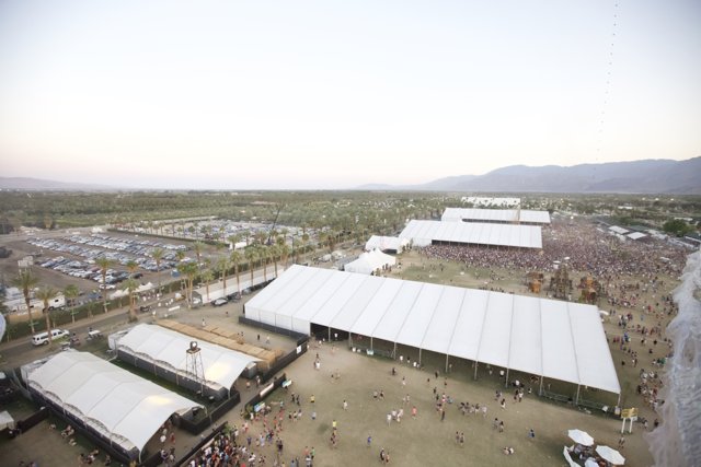 Aerial View of Coachella Outdoor Festival