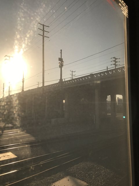 Sunset on the Railroad Tracks