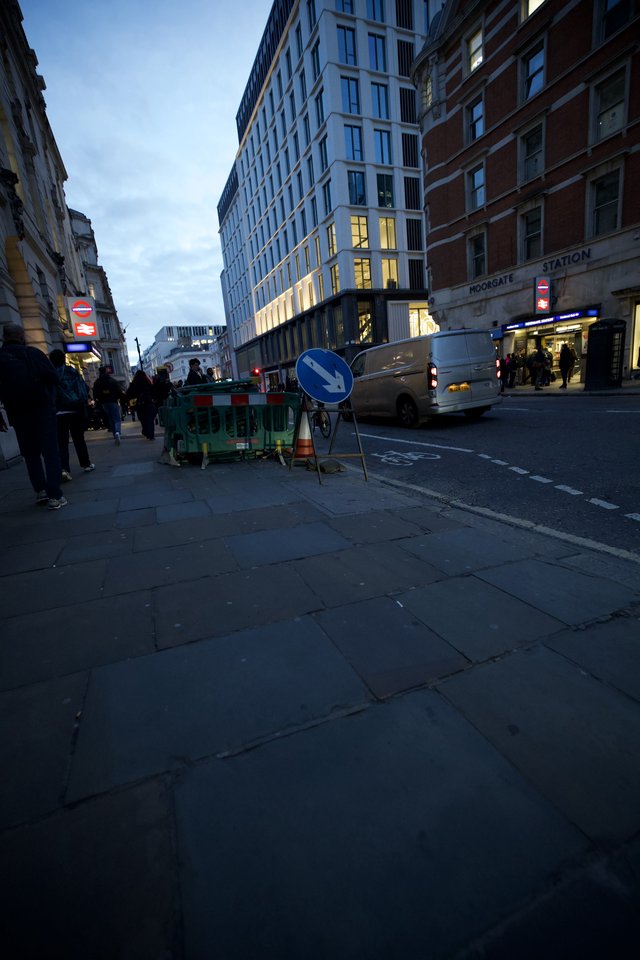 Evening Rush Hour at Moorgate Station, London