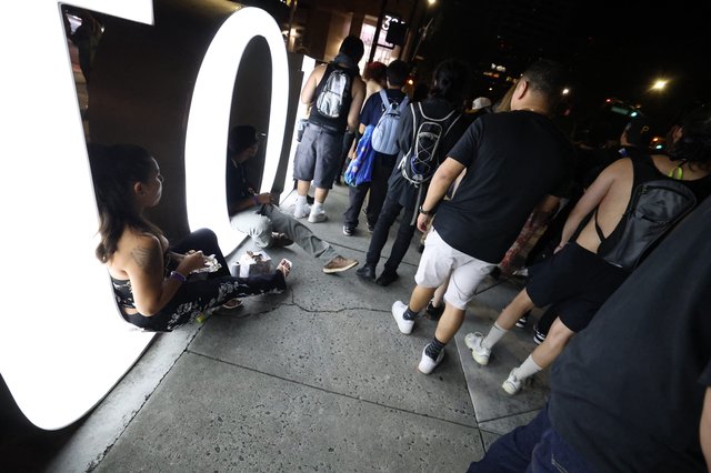 Late Night Crowd Outside Wobbleland Music Festival