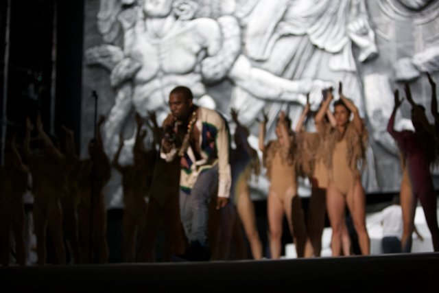 Kanye West Lights up the Stage at 2014 Grammys