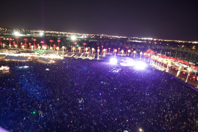 Electric Energy: Nighttime Concert Crowd at Coachella 2012