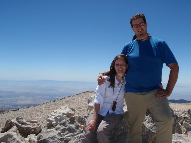 Couple Triumphant at San Gorgonio Mountain Summit