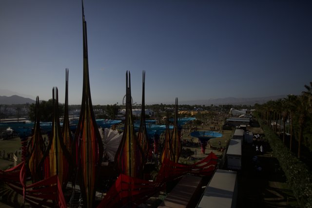 Tents under the Coachella sky
