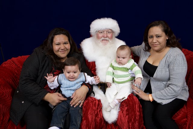 Family Christmas Photo with Santa Claus