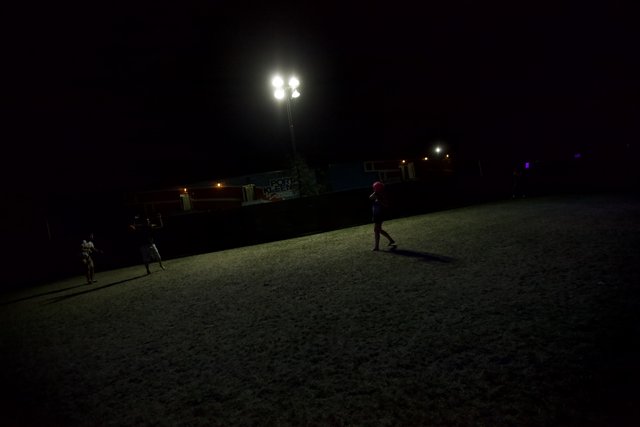 Night Soccer Under the Street Light