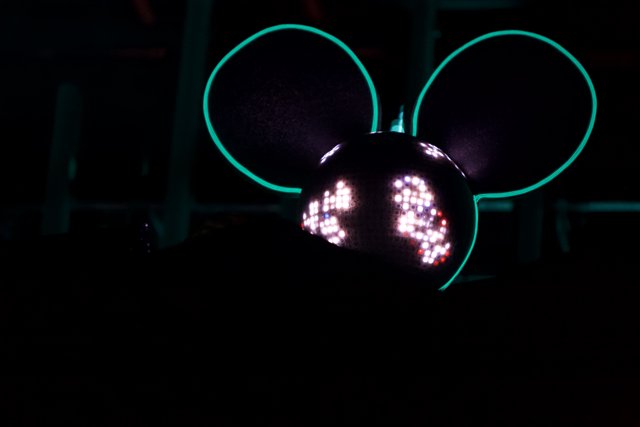 Glowing Mouse Head in the Dark