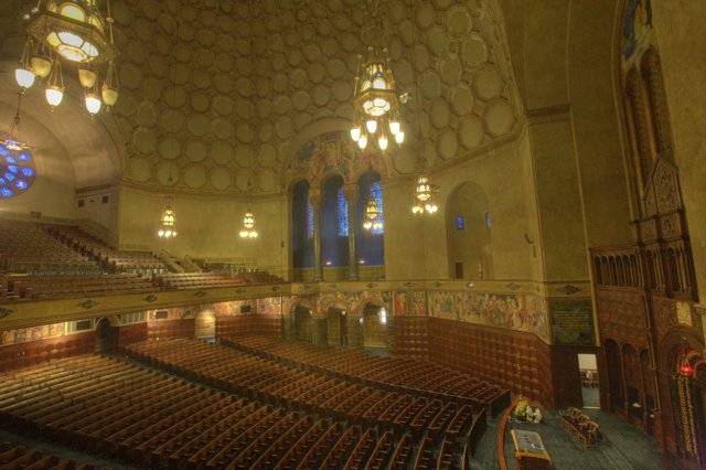 Majestic Auditorium with Opulent Chandelier