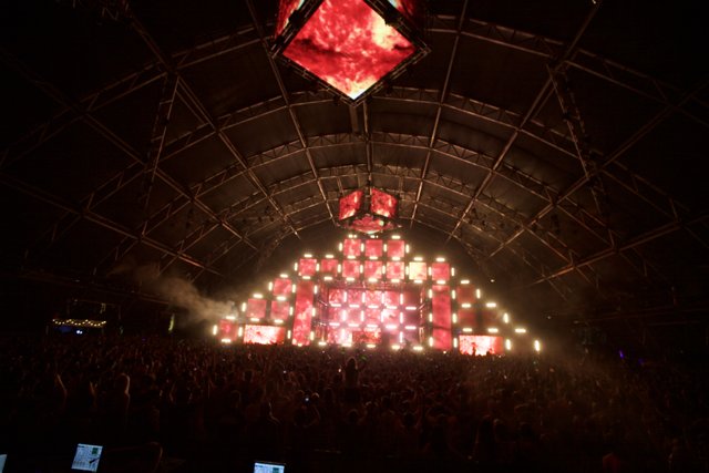 Electrifying Light Show on Coachella's Main Stage