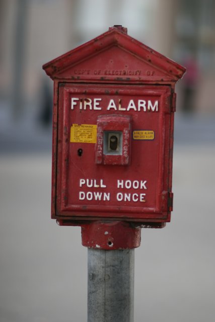 Fire Alarm Box on a Post