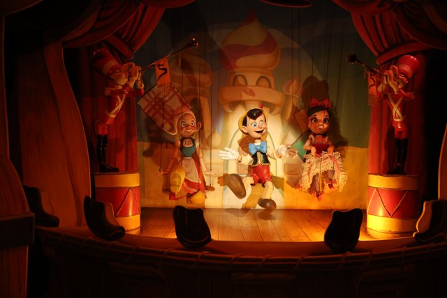 The Nutcracker Toy in a Theatrical Stage Setup