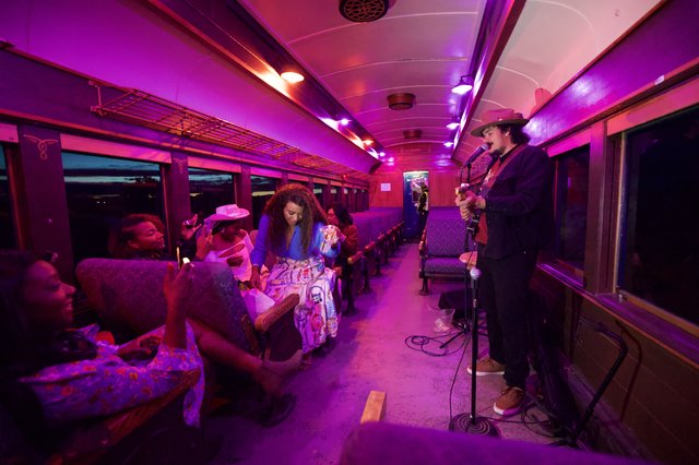 Live Music Performance on Vintage Train Car