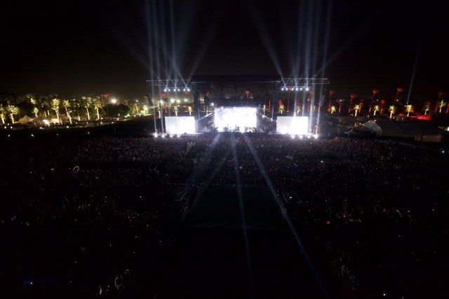 A Sea of Lights: The Energetic Crowd at Coachella