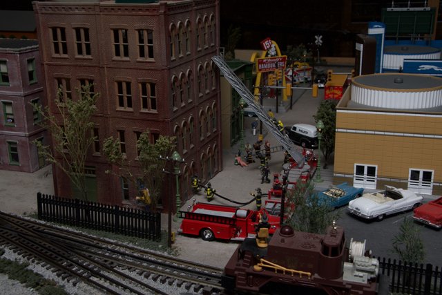 Miniature Firefighters Take on the Railroad
