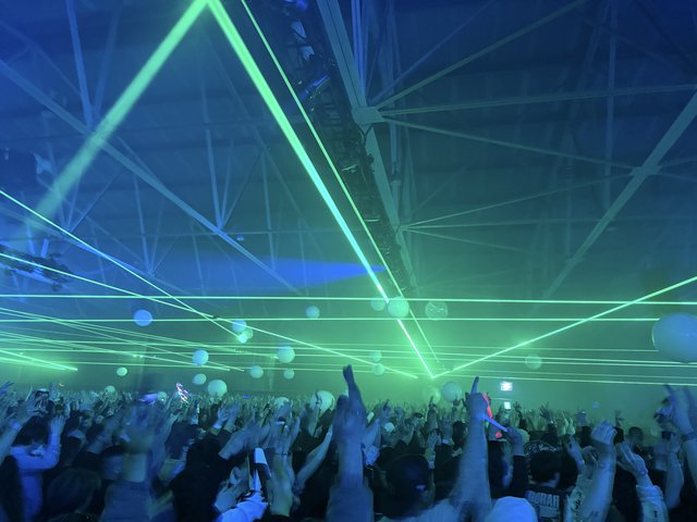 Laser Light Show at Electronic Music Concert