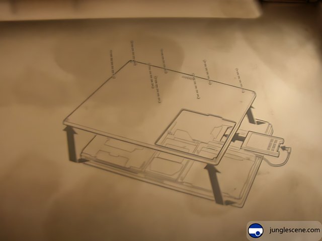 Technical Drawing of Laptop Table