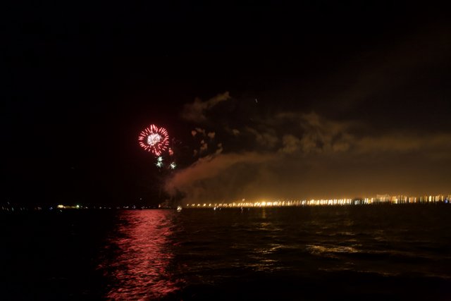 Explosive Fireworks Show over San Francisco Bay