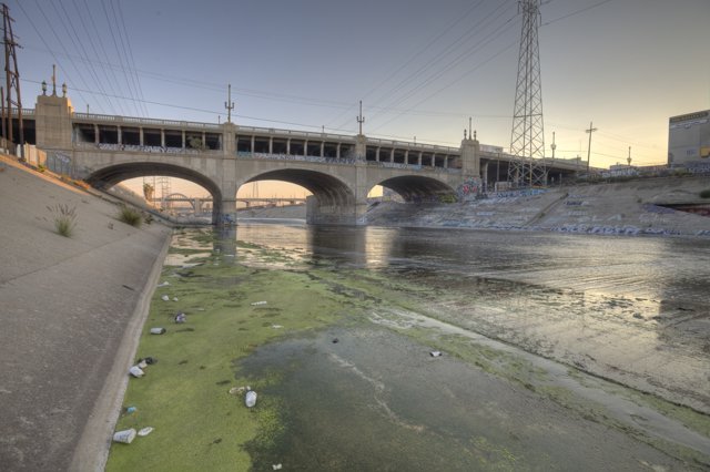 Trashed Bridge over LA River