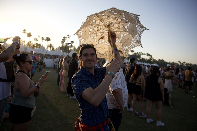 Shaded Smiles at Sunset – Coachella 2024