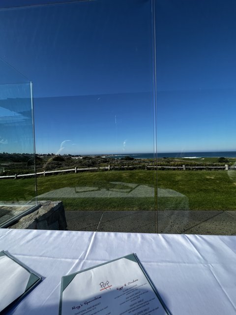 Ocean View from Inside Glass Wall