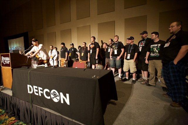 Terry Lin Addresses the Crowd at DefCon Day 3