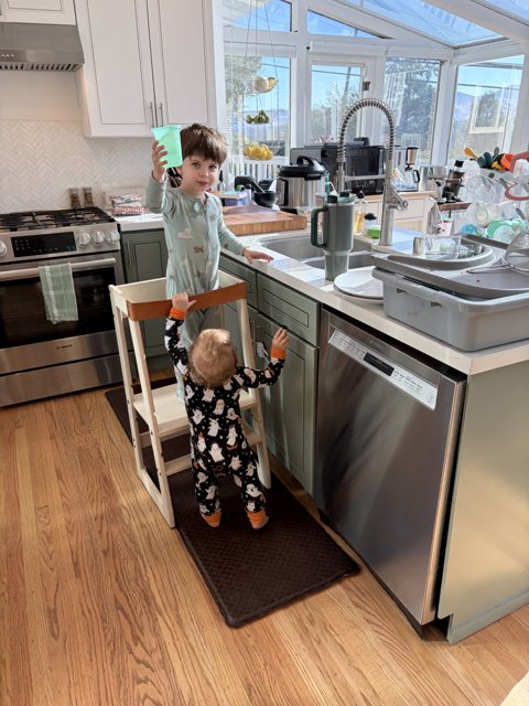 Morning Mischief in the Kitchen